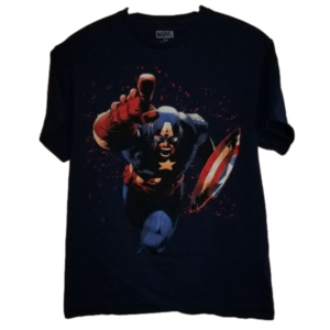 Marvel Capt America Blue Short Sleeve TShirt Size M